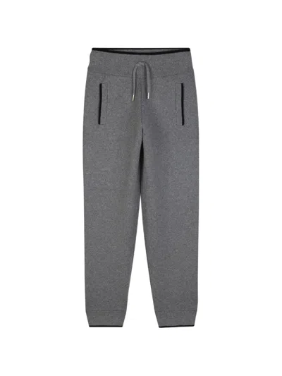 Chloé Kids' Knitted Track Pants In Gray