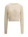 Chloé Embroidered Alpaca And Silk-blend Sweater