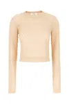 Chloé Skin Pink Cotton Sweater In Brown