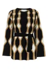 Chloé Renaissance Intarsia Cardigan With Self-tie Belt