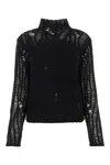 Chloé A Well-fitting Small High-necked Sweater In Black