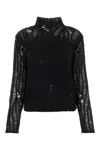 Chloé A Well-fitting Small High-necked Sweater In Black
