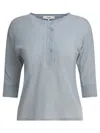 Chloé Knitted Linen Top In Blue