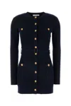 Chloé Cardigan Ajusté Utilitaire En Maille De Laine Femme Bleu Taille S 81% Laine, 19% Viscose In Blue
