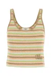 Chloé Women Cropped Logo Tank Top In Multi