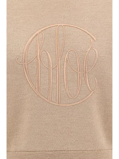 Chloé Sweater In Straw Beige