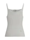 Chloé Women Cotton Tank Top In White