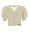 Chloé Ivory Wool Blend Cardigan In White