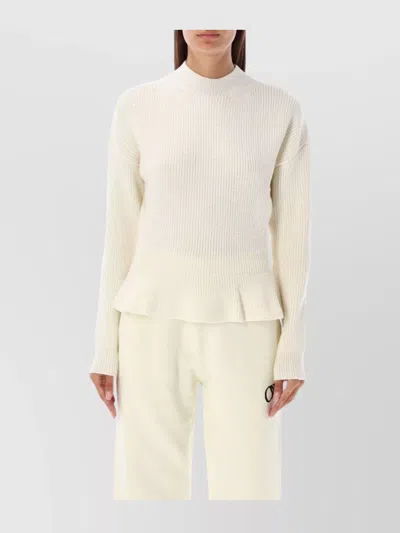 CHLOÉ KNITWEAR WITH DROPPED SHOULDERS AND PEPLUM HEM