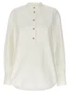 Chloé Buttoned Cotton Tuxedo Shirt In White