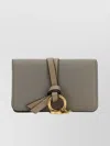 Chloé Knot Front Textured Gold-tone Cardholder