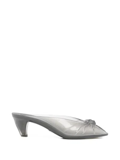 Chloé Knot-detail Heeled Sandals In Gray