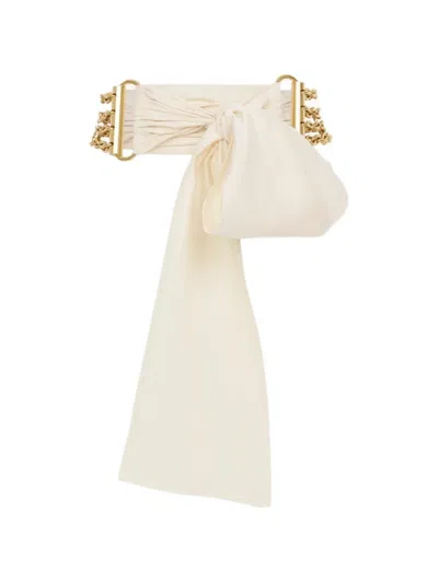 Chloé Knotted Chain-link Belt In Neutral