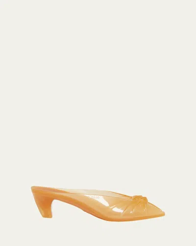 Chloé Knotted Jelly Mules In Nude