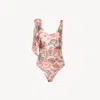Chloé Knotted-strap One-piece Swimsuit In Brown