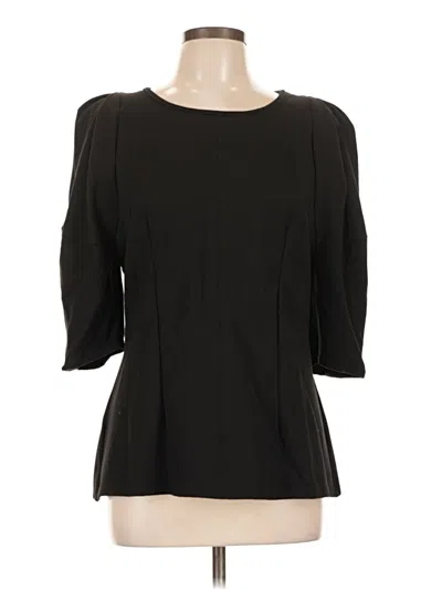 Pre-owned Chloe Kristyn 3/4 Sleeve Top Black Square Neckline Tops