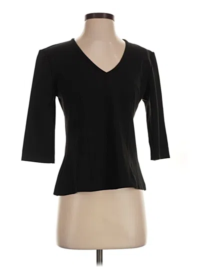 Pre-owned Chloe Kristyn 3/4 Sleeve Top Black V-neck Tops