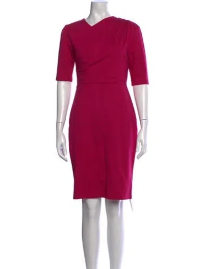 Pre-owned Chloe Kristyn V-neck Knee-length Dress In Pink