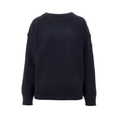 Chloé L And Cashmere Oversized Sweater In Blue