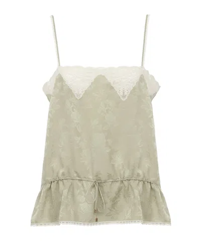 Chloé Lace Camisole In Green