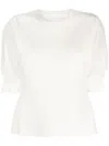 Chloé Wool-blend Lace-sleeves Top In Neutrals