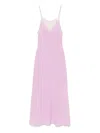 Chloé Lace-trimmed Organic Silk Crepe De Chine Maxi Dress