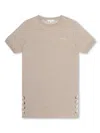 Chloé Lace-detail Organic-cotton T-shirt In Neutrals