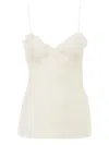 Chloé Lace-trimmed Silk Satin Camisole In White
