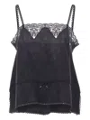 Chloé Lace-detail V-neck Top In Black