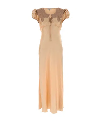 CHLOÉ CHLOÉ LACE-DETAILED MAXI DRESS