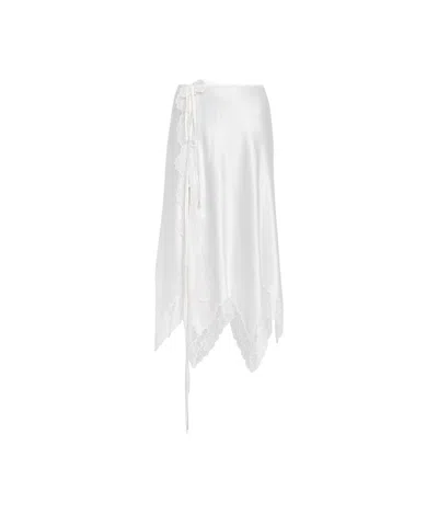 Chloé Lace-finishing Skirt In White