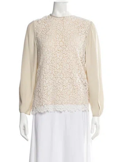 Pre-owned Chloé Lace Lace Pattern Blouse In Neutral