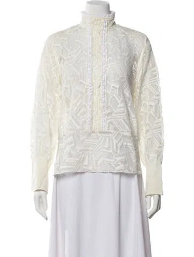 Pre-owned Chloé Lace Lace Pattern Blouse In Neutral