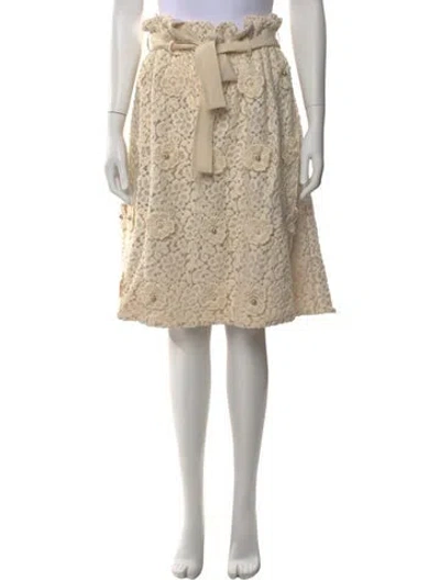 Pre-owned Chloé Lace Pattern Knee-length Skirt