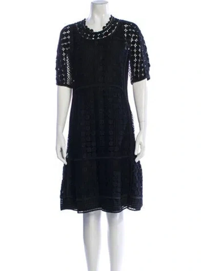 Pre-owned Chloé Lace Pattern Mini Dress In Black