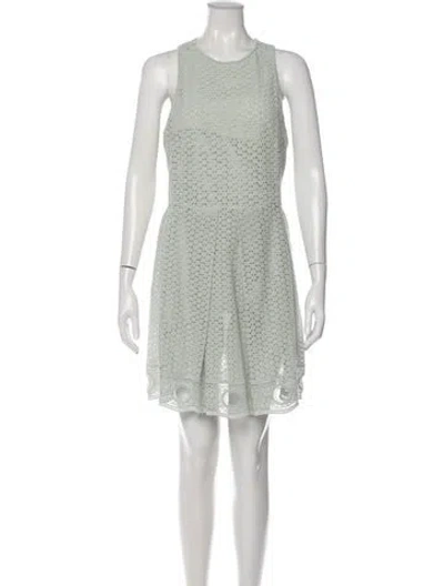 Pre-owned Chloé Lace Pattern Mini Dress In Green