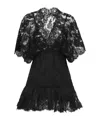 Chloé Lace Short-sleeve Ruffle Top In Black