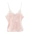 Chloé Lace Silk Top In Pink