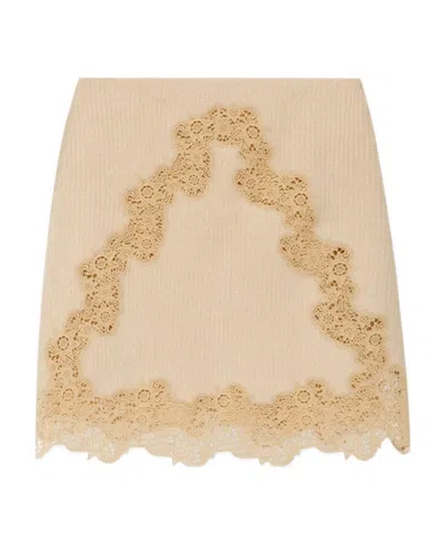 Chloé Lace Skirt In Nude