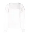 Chloé Lace Spliced Pullover In White