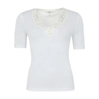 Chloé Lace Top In White