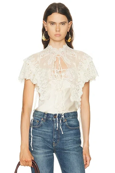 Chloé Lace Top In White