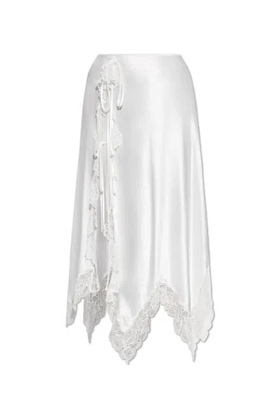 Chloé Lace-finishing Skirt In White