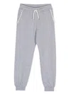 Chloé Lace-trim Cotton Track Pants In Grey