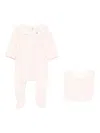 Chloé Lace-trim Logo-print Babygrow Set In Pattern