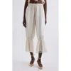 Chloé Lace-trimmed Silk Plonge Cropped Pants In Coconut Milk