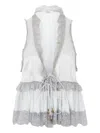 Chloé Lace-trim Sleeveless Blouse In Gray