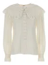 Chloé White Silk Shirt In Neutral