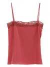 Chloé Lace-trimmed Camisole Top In Red