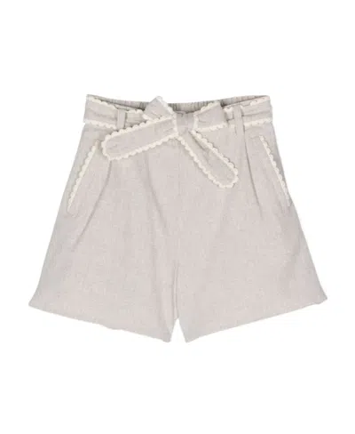 Chloé Lace Trimmed Shorts In White